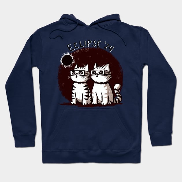 Solar Eclipse Cats Hoodie by KilkennyCat Art